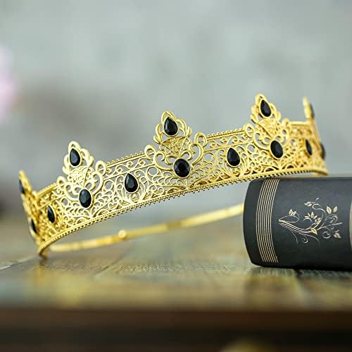 Birthday King Crown and Sash for Men Gold-1
