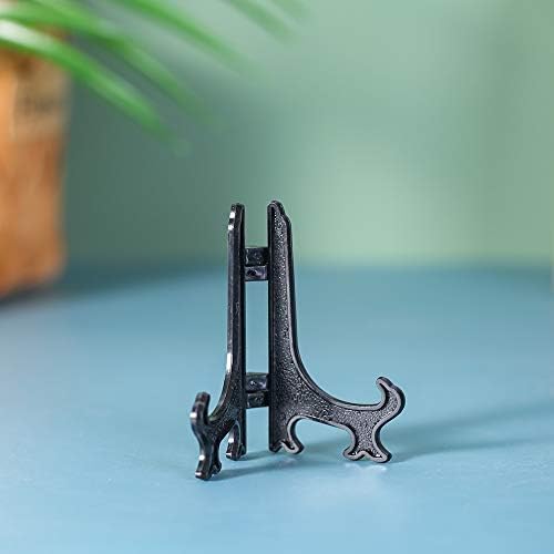 Artliving 3 Inch Black Plastic Easel Display Stand Holder 24 Pack