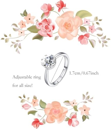 NEWITIN 80 Piece Fake Diamond Ring Pack