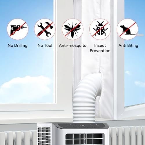 Portable AC Window Seal Kit 500CM Hot Air Stop Vent