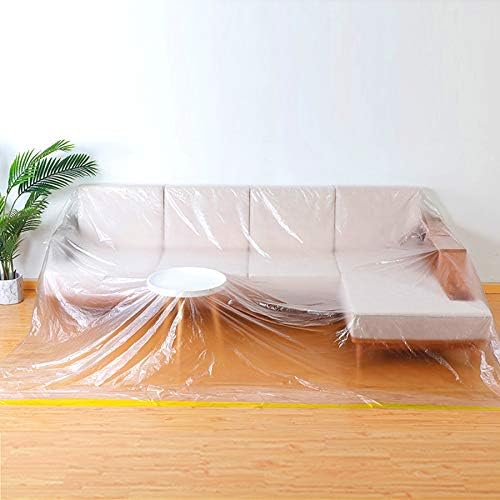 QEES 146 Inch Plastic Sofa Cover for Sectional and Large Furniture