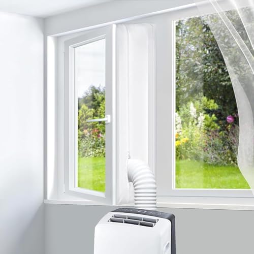Travelbaic Portable AC Window Seal Kit with Zip and Adhesive