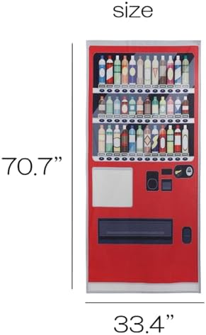 Noren Japanese Doorway Curtain with Vending Machine Print