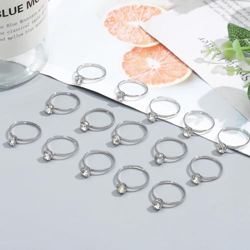 NEWITIN 80 Piece Fake Diamond Ring Pack