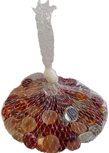 Cranberry Frosted Glass Nuggets 12oz Bag for Decorative Projects