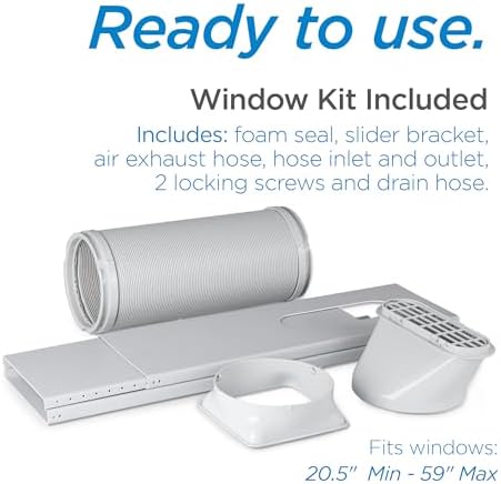 BLACKDECKER 9000 BTU Portable Air Conditioner with Remote and Window Kit
