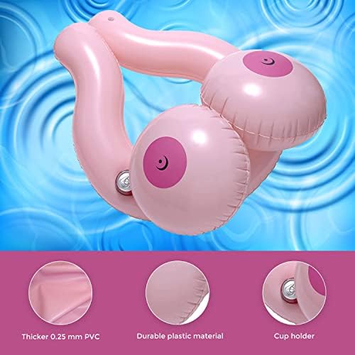 Tylers Tube Pink Boob Inflatable Float for Adults