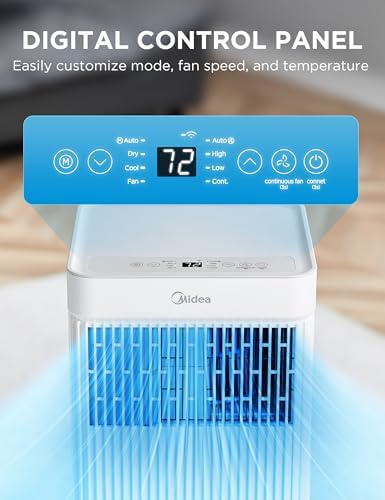 Midea MAP05S1AWT-A 8500 BTU Smart Portable Air Conditioner with White Finish