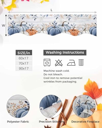 Thanksgiving Pumpkin Fireplace Mantel Scarf Cover