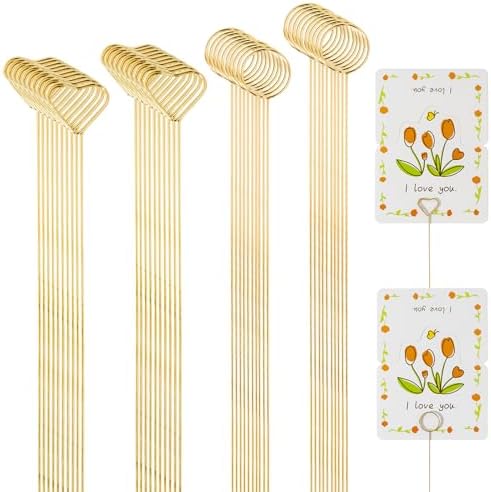 40Pcs Metal Floral Card Holder Picks for Centerpieces 1