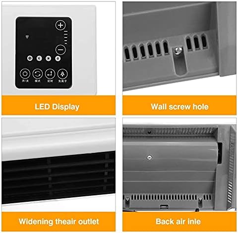 2000W Wall Mounted Air Conditioner with PTC Heating and Touch Screen Remote Control