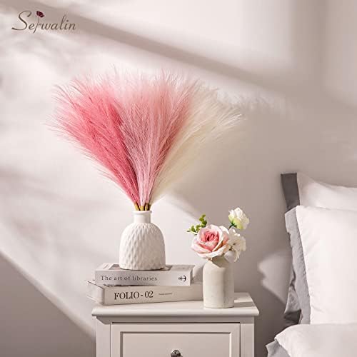 Serwalin 12pcs Pink Pampas Grass Decor Set 1