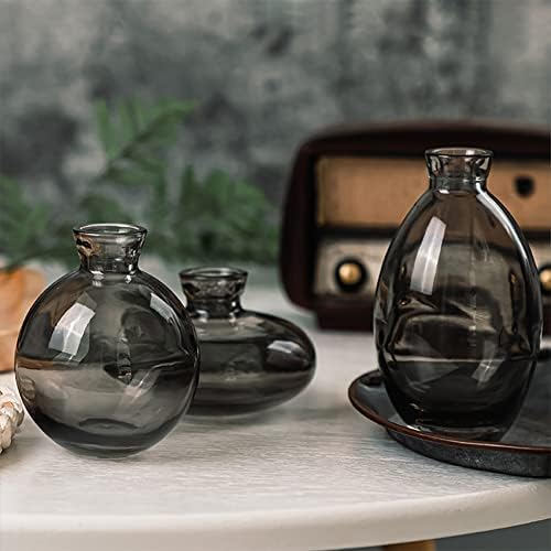 Mini Glass Vase Set 3 Pieces Tall 12 24 36 Inches Hand Blown