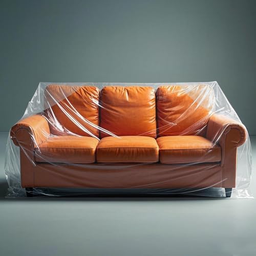 Yotelab Plastic Couch Cover for Moving and Storage 1