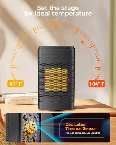 1500W PTC Ceramic Electric Space Heater with Remote and 70 Oscillation