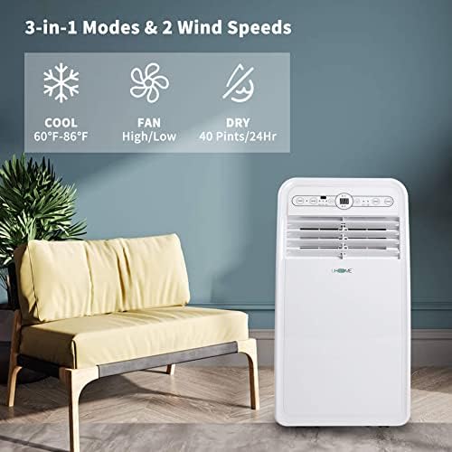 Uhome 2024 New Portable Air Conditioner 8000 BTU White