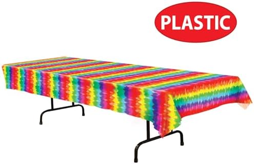 Beistle Vibrant Tie-Dyed Table Cover