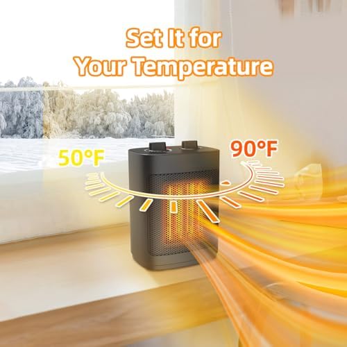 WEWARM 1500W Portable Space Heater with Thermostat