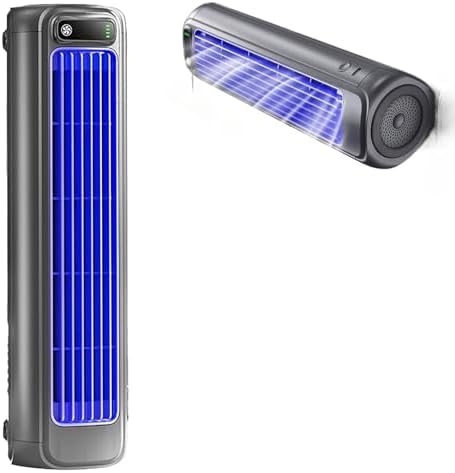 Imwing Cooling Ace Tower Fan 3 Speeds Adjustable USB Rechargeable Gray