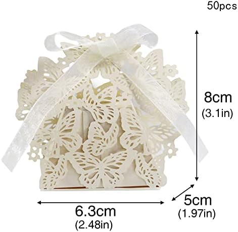EUBUY 50pcs Butterfly Candy Boxes for Party Favors