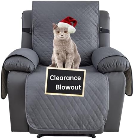 XINEAGE Water Resistant Recliner Cover Dark Gray