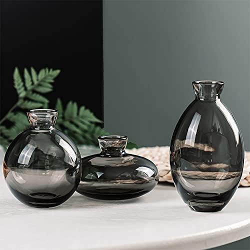 Mini Glass Vase Set 3 Pieces Tall 12 24 36 Inches Hand Blown
