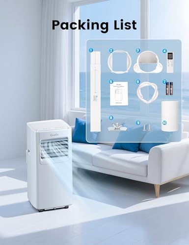 Grelife 8100BTU 4-in-1 Portable AC Unit with Fan and Dehumidifier
