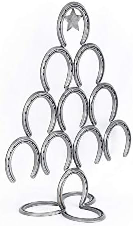Rustic Christmas Table Decorations with Real Horseshoes