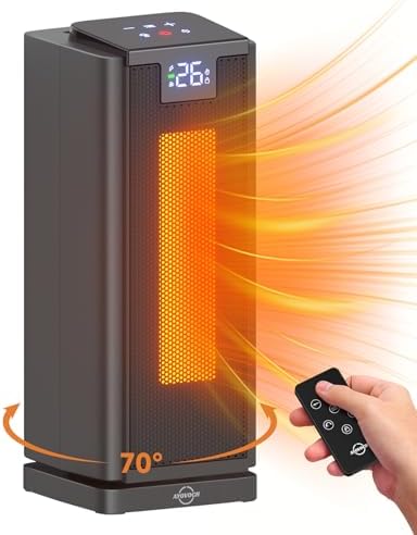 Ayovoch 1500W PTC Ceramic Space Heater with Remote and Thermostat