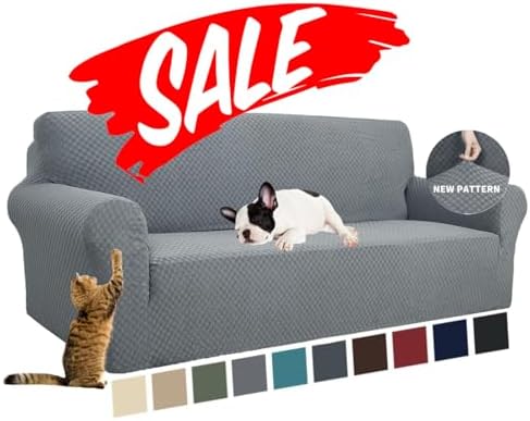 YEMYHOM Sofa Slipcover with Magic Elastic and Jacquard Design