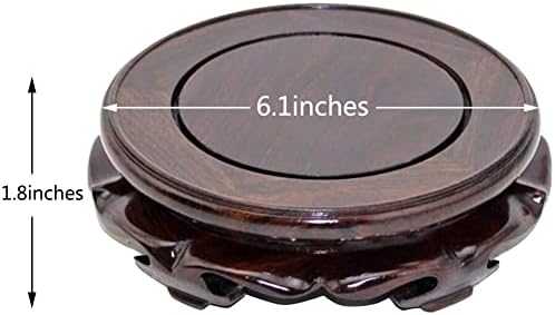 Oriental Style Wooden Display Stand Base Black Catalpa Vase Teapot Lamp Stand