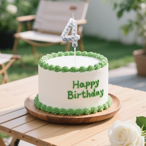 Golf Number 4 Birthday Candle - Sports Themed Decor