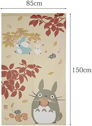 Japanese Totoro Forest Noren Curtain Tapestry 85x150cm