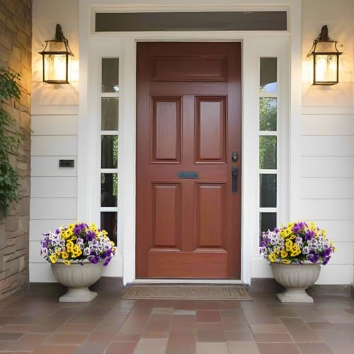 18 Bundle Fake Pansy Flowers for Outdoor Decor