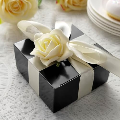 Efavormart 100pcs 4x4x2 Black Cake Box for Party Favors