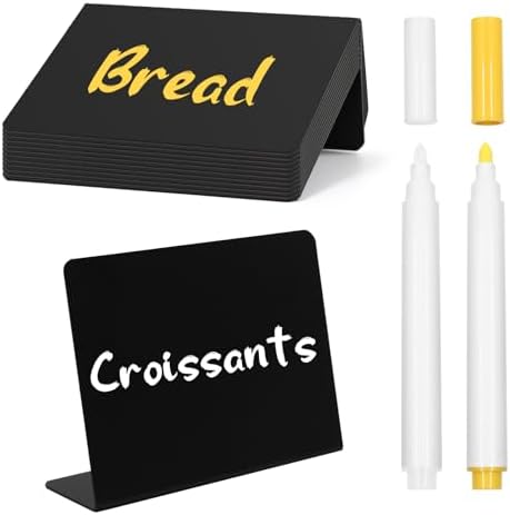 DAZLUTE 12 Pack Mini Chalkboard Signs with 2 Markers 1