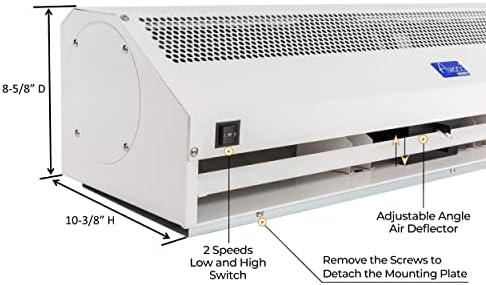 Awoco 36 Inch 2 Speeds 1200CFM Air Curtain
