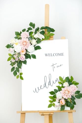 Blush Artificial Flower Garland for Wedding Decor