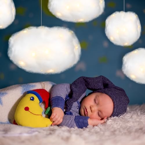 Tatuo 12 Pcs LED Clouds for Ceiling Decorations