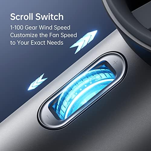 JISULIFE Portable Handheld Fan with 5000mAh Battery and Turbo Speed