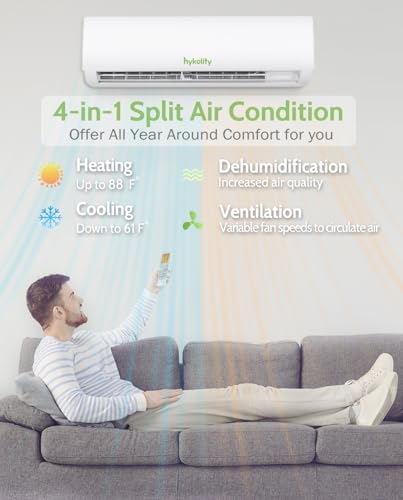 Wifi Enabled 18000 BTU Mini Split AC Heater with Heat Pump