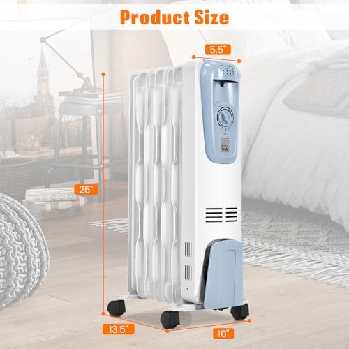 Happygrill 1500W Oil Heater for Living Room