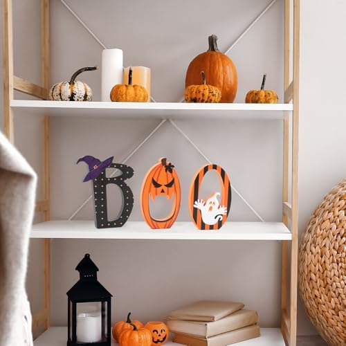 COCHIE BOO Halloween Signs Table Decor Set of 3