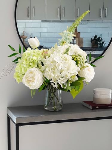 YalzoneMet Artificial Hydrangea Flowers 4 Pcs Set