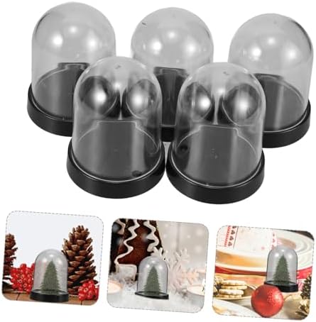 5pcs Mini Clear Plastic Cloche Domes for Flower Display