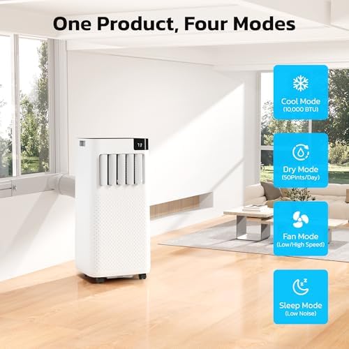 ZAFRO 8000 BTU Portable AC with 4 Modes and Remote Control