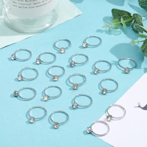 NEWITIN 80 Piece Fake Diamond Ring Pack