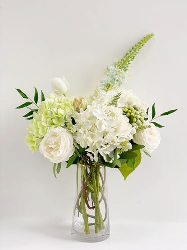 YalzoneMet Artificial Hydrangea Flowers 4 Pcs Set