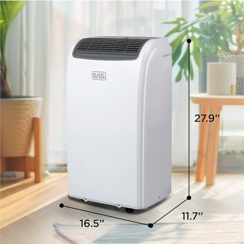 BLACKDECKER Smart Portable AC with Heat and Fan 12000 BTU White