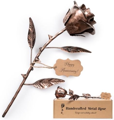 7 Year Anniversary Copper Rose Gift for Her and Him 1